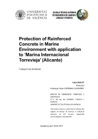 Protection of Reinforced Concrete in Marine Environment with Application to ‘Marina Internacional