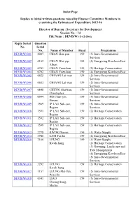 Replies to Initial Written Questions Raised by Finance Committee Members in Examining the Estimates of Expenditure 2015-16