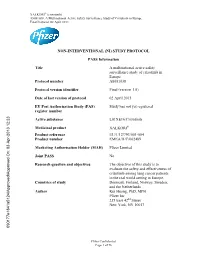 STUDY PROTOCOL PASS Information Title a Multinational Active Safety Surveillance Study of Crizotinib In