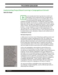 THE JEWISH EDUCATOR Implementing Project-Based