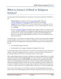 What Is Science of Mind Or Religious Science?