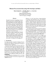 Efficient Paraconsistent Reasoning with Ontologies and Rules