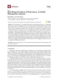 Host Range Evolution of Potyviruses: a Global Phylogenetic Analysis