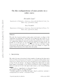 On the Configurations of Nine Points on a Cubic Curve