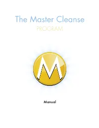 The Master Cleanse PROGRAM