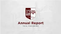 Annual Report FISCAL YEAR 2018-2019 a Message to Our Donors