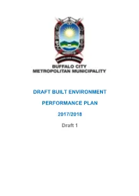 Draft Built Environment Performance Plan 2017/2018