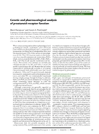Genetic and Pharmacological Analysis of Prostanoid Receptor Function