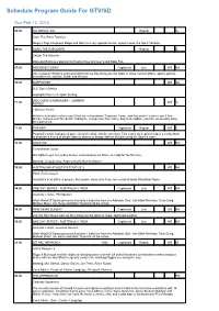 Program Guide Report