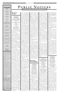 Public Notices 713.869.5434 Submit Public Notices by E-Mail: Publicnotices@Dailycourtreview.Com Or Call 713.869.5434