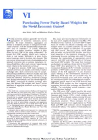 Purchasing Power Parity Based Weights for the World Economic Outlook