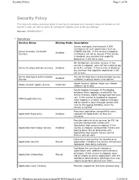 Security Policy Page 1 of 20
