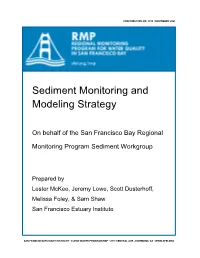 Sediment Monitoring and Modeling Strategy