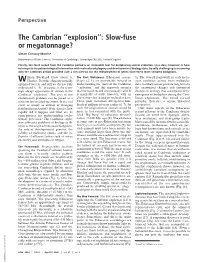 The Cambrian ''Explosion'