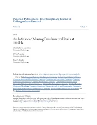 An Infrasonic Missing Fundamental Rises at 18.5Hz Christopher D