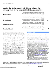 Cueing the Necker Cube: Pupil Dilation Reflects the Viewing-From-Above Constraint in Bistable Perception