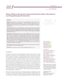 Effect of Rutin on Gentamicin-Induced Ototoxicity in Rats: a Biochemical and Histopathological Examination