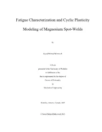 Fatigue Characterization and Cyclic Plasticity Modeling of Magnesium Spot-Welds