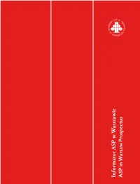 Informator ASP W W Arszawie ASP in W Arsaw Prospectus