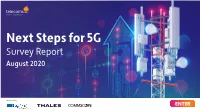 Next Steps for 5G – Survey Report