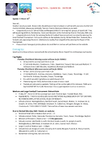 Spring Term… Update 11… 16.03.18