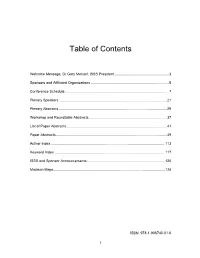Table of Contents