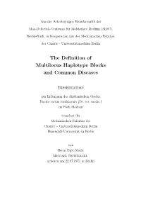 The Definition of Multilocus Haplotype