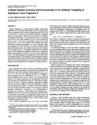 A Model System Involving Anti-Concanavalin a for Antibody Targeting of Diphtheria Toxin Fragment A1