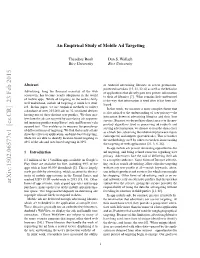 An Empirical Study of Mobile Ad Targeting