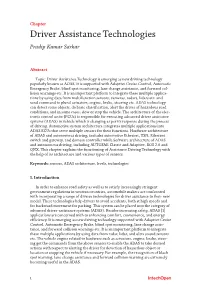 Driver Assistance Technologies Pradip Kumar Sarkar