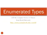 Enumerated Types