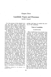 Landslide Types and Processes