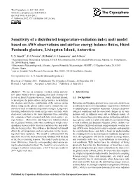 Sensitivity of a Distributed Temperature-Radiation Index Melt Model Based