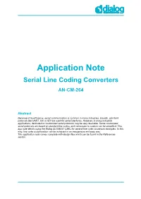 Serial Line Coding Converters AN-CM-264
