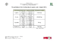 The Preliminary List of Self Produced Organic and Untreated Seeds In