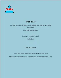 WEB 2013 Proceedings
