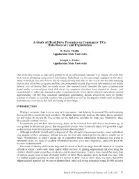 A Study of Hard Drive Forensics on Consumers' Pcs: Data