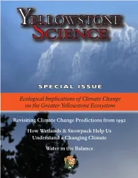 Ecological Implications of Climate Change on the Greater Yellowstone Ecosystem