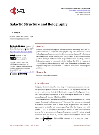Galactic Structure and Holography