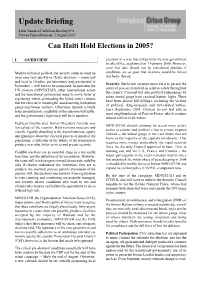 Haiti at a Turning Point