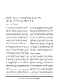 Joint Force Experimentation for Great-Power Competition Sean Macfarland