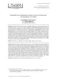 Sustainable Use of Endogenous Touristic Resources of Rural Areas: Two Portuguese Case Studies