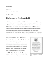The Legacy of Jan Tschichold