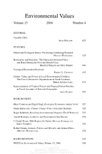 Environmental Values Volume 15 2006 Number 4