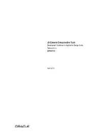 JD Edwards Enterpriseone Tools Development Guidelines for Application Design Guide Release 9.1.X E24223-02