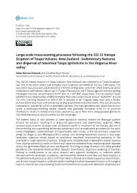 Large-Scale Mass-Wasting Processes Following The