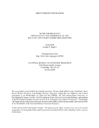 Nber Working Paper Series After the Big Bang?