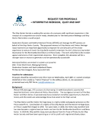 Request for Proposals – Interpretive Redesign, Quay and Ship