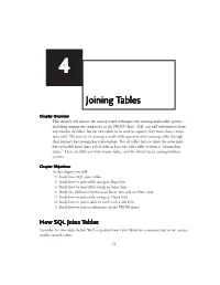 Joining T Joining Tables