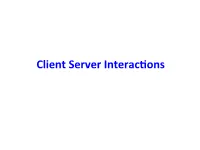 Client Server Interacoons